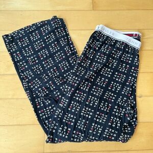 Tommy Hilfiger Dark Blue Logo Print Pajama Pants